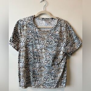 Anthropologie Animal Print Pattern Top